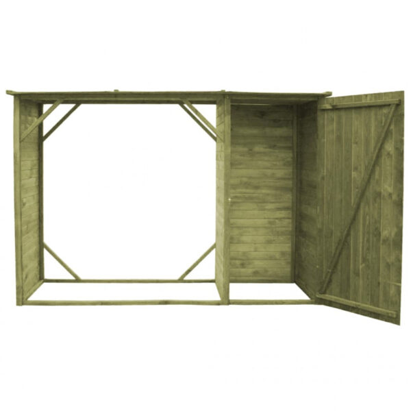 ZAHRADNÍ KŮLNA NA DŘÍVÍ A NÁŘADÍ BOROVICE 253 X 80 X 170 CM - Image 6